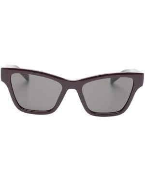 Gucci Interlocking G Web-Stripe Sunglasses - Grey