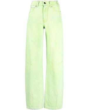 DARKPARK Wide-Leg Denim Jeans - Green