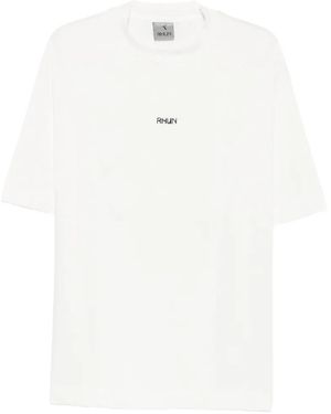 Rhun Logo-Print T-Shirt - White
