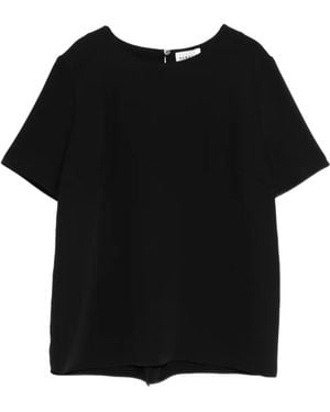 P.A.R.O.S.H. Short-Sleeve Blouse - Black