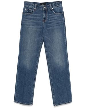 7 For All Mankind Jeans mit Bleach-Effekt - Blau
