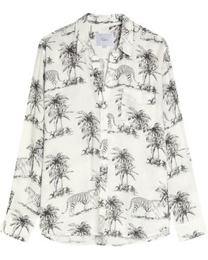 Rails Camisa Charli Con Tigre Estampado - Blanco
