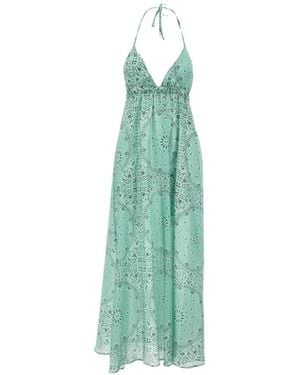 MC2 Saint Barth Zucky Bandana-Print Maxi Dress - Green