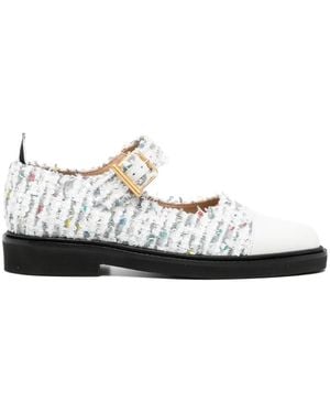 Thom Browne Buckle Fastening Shoes - White