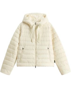Woolrich Nylon Short Down Jacket - Natural