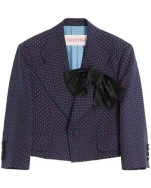 Valentino Garavani Plusdepois-Print Blazer - Blue