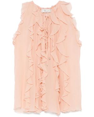 Blumarine TOP IN GEORGETTE - Rosa