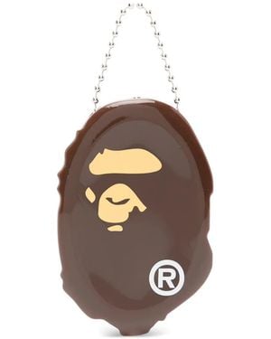 A Bathing Ape Logo Keyring - White