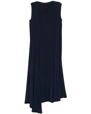 High Jurk Met Asymmetrische Hals En Vlakken - Blauw