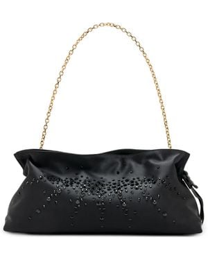 Sam Edelman Poppy Crystal-Embellishment Clutch Bag - White