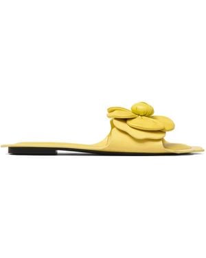 Marc Jacobs Slip-On Leather Sandals - Metallic