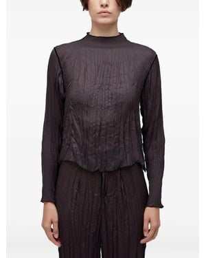 Osklen Wrinkled Satin Blouse - Blue