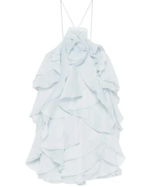 Aje. Pandorea Ruffled Mini Dress - Blauw