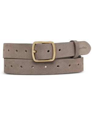 Marc O' Polo Perforated Leather Belt - Grey