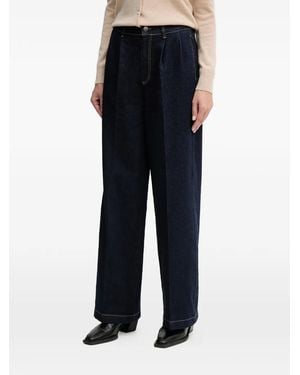 Ouí Pleated Denim Jeans - Blue