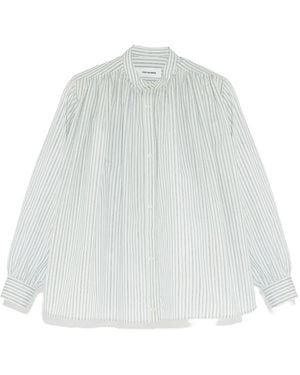 Yves Salomon Striped Shirt - White