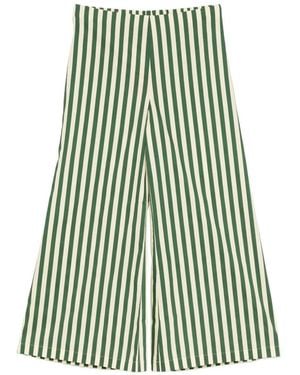 Simon Miller Striped Poplin Trousers - Green