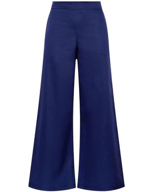 Maliparmi Flared Ankle Trousers - Blue