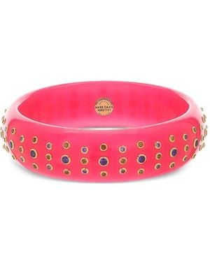 Mark Davis 18K Multi-Stone Bakelite Bangle Bracelet - Pink