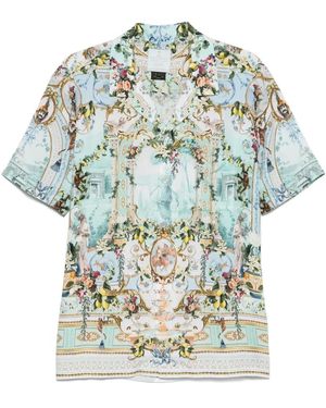 CAMILLA Camisa con estampado gráfico - Gris