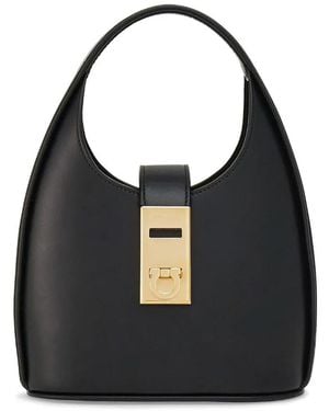 Ferragamo Riem Met Gancini-Gesp - Zwart