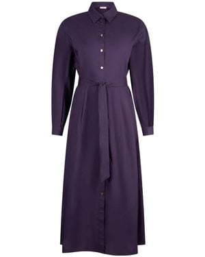 Liu Jo Poplin Midi Dress - Purple