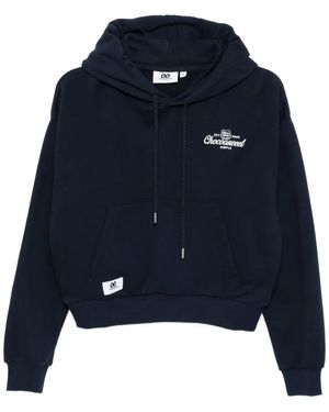 Chocoolate Logo-Embroidered Hoodie - Blue