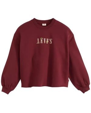 Levi's Sudadera Con Logo Bordado - Rojo