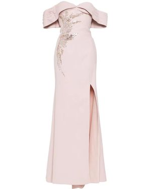 Saiid Kobeisy Embellished Long Dress - Pink