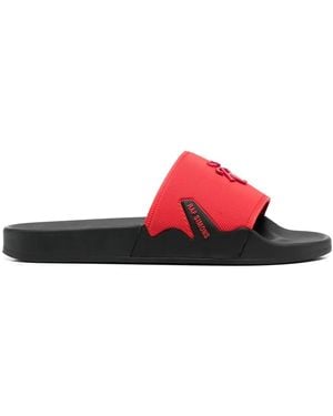 Raf Simons Pantoletten Mit Logo-Prägung - Rot