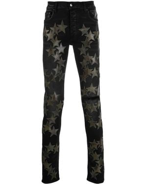 Amiri Star-Patch Detail Skinny Jeans - Black