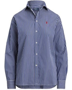 Polo Ralph Lauren Striped Button-Up Shirt - Blue