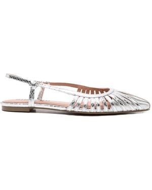 Bibi Lou Cut-Out Ballet Flats - White