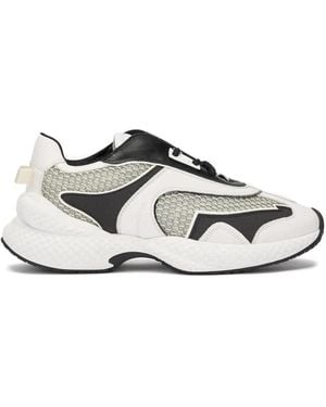 Roberto Cavalli Paneled Mesh Sneakers - White
