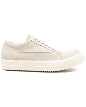 Rick Owens Lace-Up Panel Trainers - White