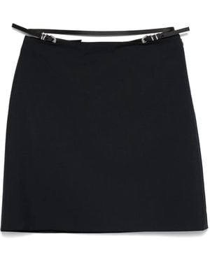Givenchy Voyou Night Short Skirt Heb Logo - Black