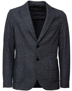 Circolo 1901 Micro-Print Single-Breasted Blazer - Blue