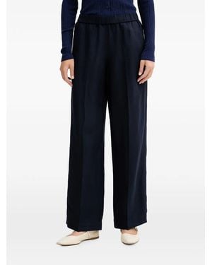 GANT Elasticated-Waist Palazzo Pants - Black