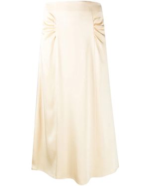 BOSS Vaniki Satin-Weave Skirt - White