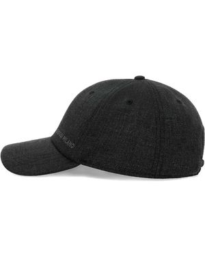BOGGI Flannel Logo Appliqué Peaked Cap - Black