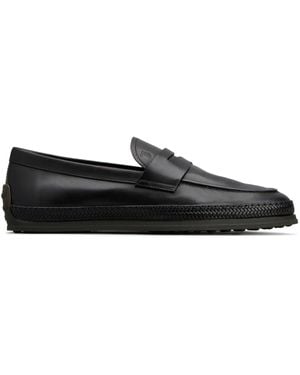 Tod's Leather Penny Loafers - Black
