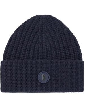 Bogner Bonnet Kilian En Cachemire À Maille Côtelée - Blue