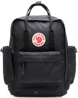 Fjallraven Kånken Outlong Logo-Patch Backpack - Black