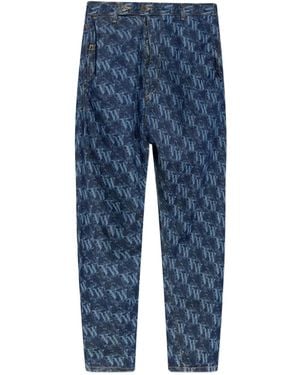 Vivienne Westwood Jean Fuselé À Motif Monogrammé - Bleu