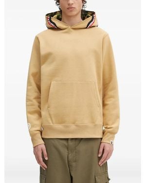 A Bathing Ape Shark-Motif Hoodie - Natural