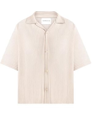 Manière De Voir Chemise Ample Justin À Design Plissé - Natural