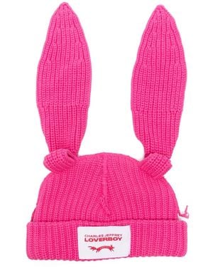 Charles Jeffrey Rabbit Beanie Hat - Pink