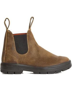 Filson Waxed Suede Chelsea Boots - Brown
