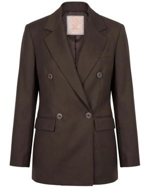 ANNAMARIAPALETTI Double-Breasted Tailored Blazer - Brown