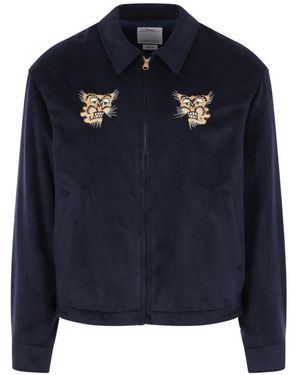 Visvim Embroidered Zip-Up Jacket - Blue